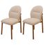 KIt 2 Cadeiras Curve Domann Design Assento e Encosto Boucle Off White Base Aco Laminado